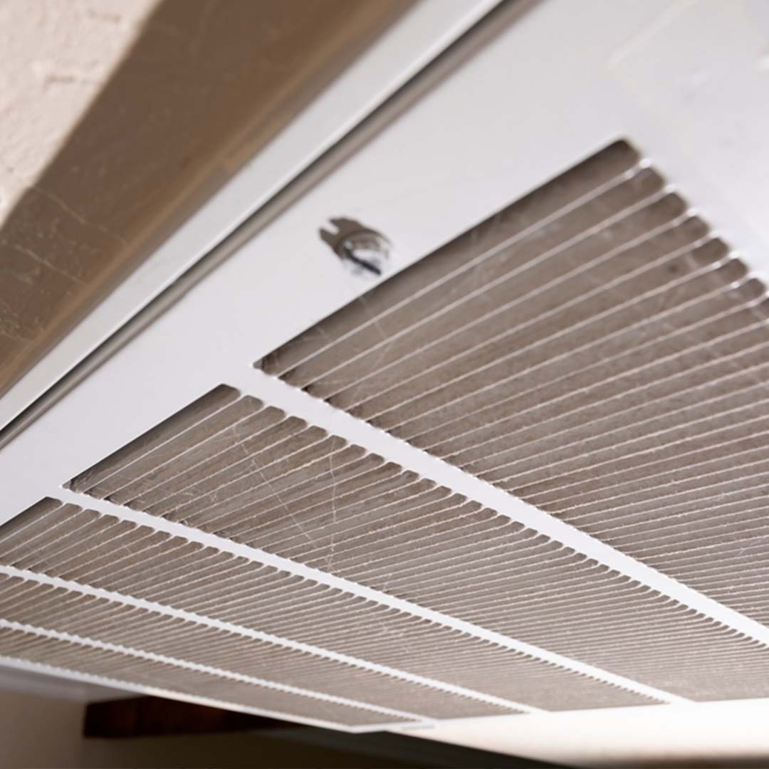 HVAC air filter and ventilation unit close-up
